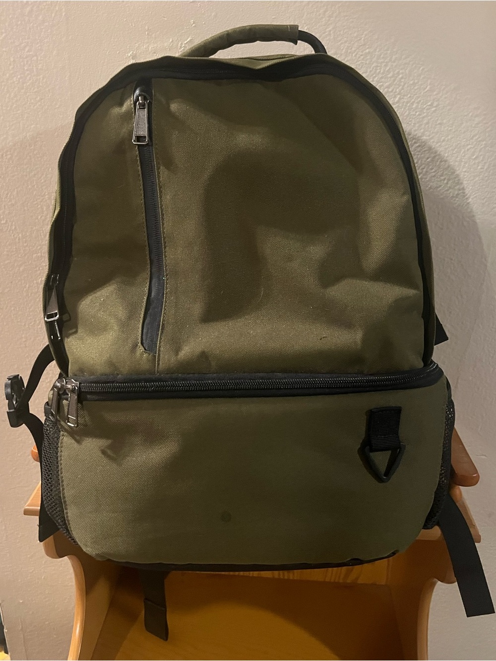 Olive Green Canvas Cooler Backpack